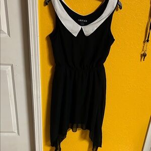 Paper Doll Black Dress with White Collar